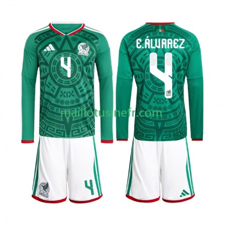 Maillot de Foot Mexique Edson Alvarez 4 World Cup Domicile 2026 Manches Longues - Enfant